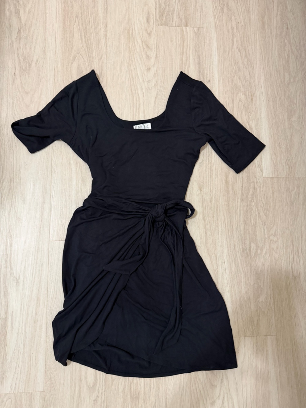 NWT Maurices Black Short Sleeve Wrap Dress